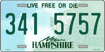 NH license plate 3415757