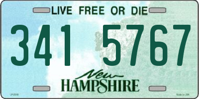 NH license plate 3415767