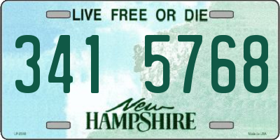 NH license plate 3415768