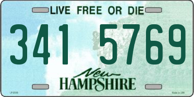 NH license plate 3415769
