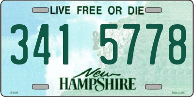 NH license plate 3415778