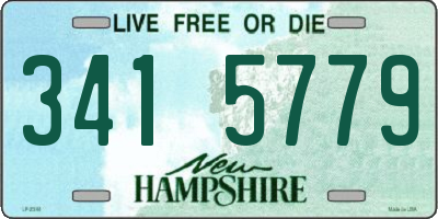 NH license plate 3415779
