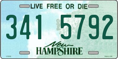 NH license plate 3415792