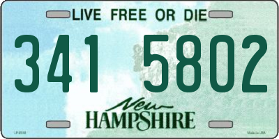NH license plate 3415802