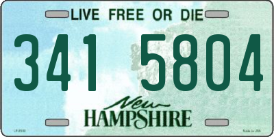 NH license plate 3415804