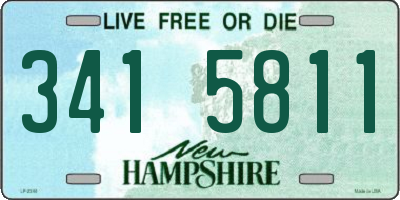 NH license plate 3415811