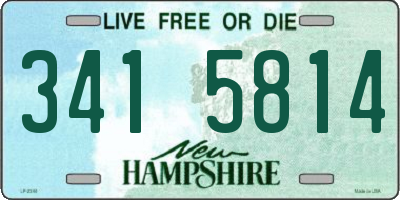 NH license plate 3415814