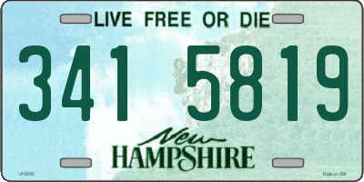 NH license plate 3415819