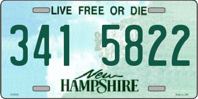 NH license plate 3415822