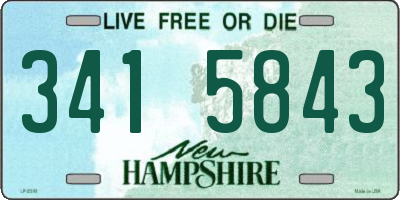 NH license plate 3415843