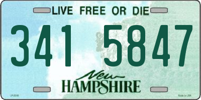 NH license plate 3415847