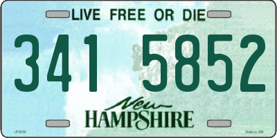 NH license plate 3415852