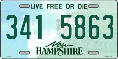 NH license plate 3415863