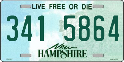 NH license plate 3415864