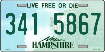 NH license plate 3415867