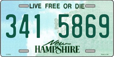 NH license plate 3415869