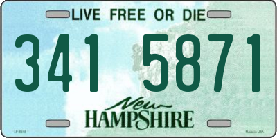 NH license plate 3415871