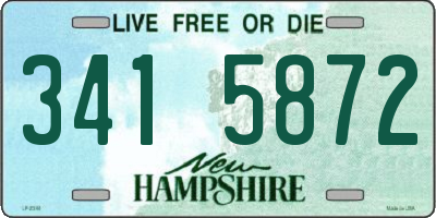 NH license plate 3415872