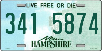 NH license plate 3415874
