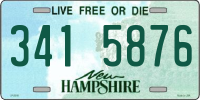NH license plate 3415876