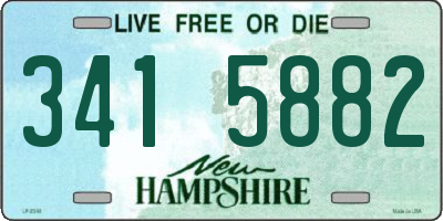 NH license plate 3415882