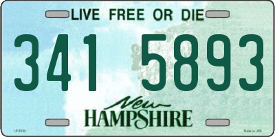 NH license plate 3415893