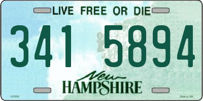 NH license plate 3415894