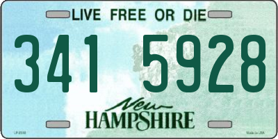 NH license plate 3415928