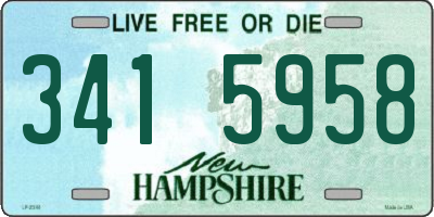 NH license plate 3415958