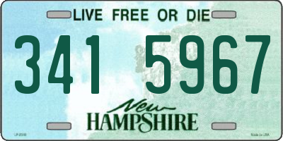NH license plate 3415967