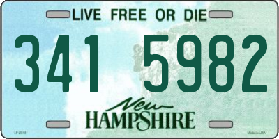 NH license plate 3415982