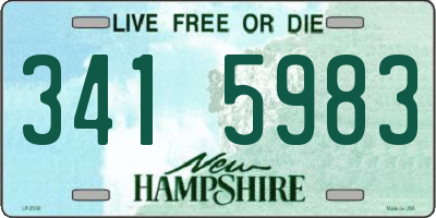NH license plate 3415983
