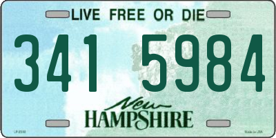 NH license plate 3415984