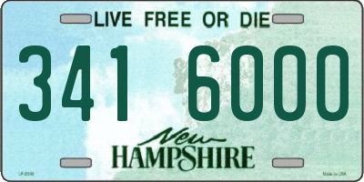 NH license plate 3416000