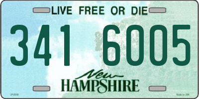 NH license plate 3416005