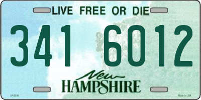 NH license plate 3416012