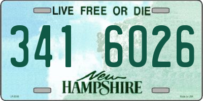 NH license plate 3416026