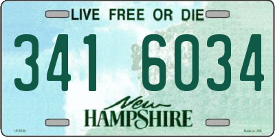 NH license plate 3416034