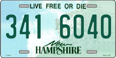 NH license plate 3416040