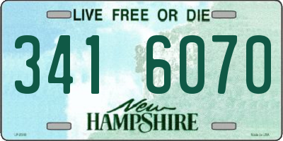 NH license plate 3416070