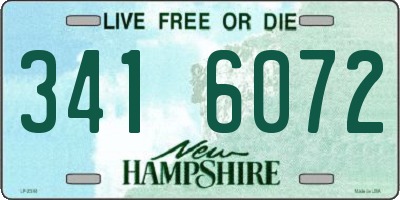 NH license plate 3416072