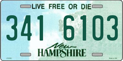 NH license plate 3416103