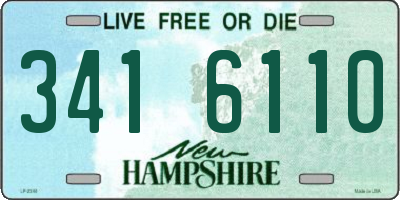 NH license plate 3416110