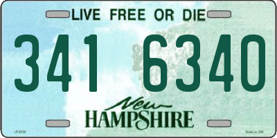 NH license plate 3416340