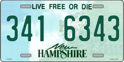 NH license plate 3416343