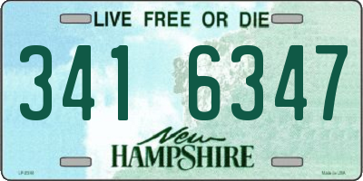 NH license plate 3416347