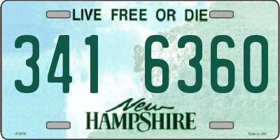 NH license plate 3416360