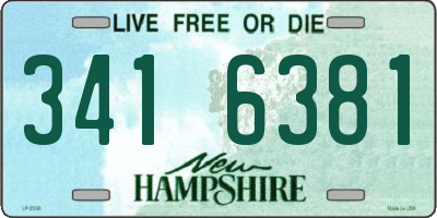 NH license plate 3416381