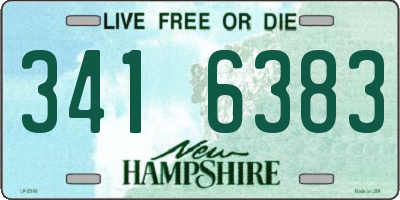 NH license plate 3416383