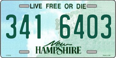 NH license plate 3416403